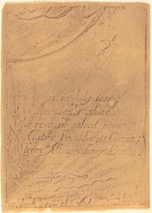 A Prophecy, 1793 için iptal edilen plakanın parçasından yeniden vuruş. by William Blake