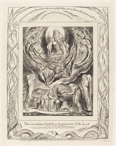Şeytanın Rabbin Huzurundan Çıkması by William Blake