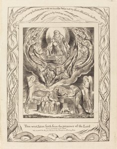 Rabbin Varlığından Uzaklaşan Şeytan, 1825. by William Blake
