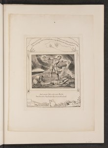 Çıbanlarla Şeytan Cezalandıran İş, 1825. by William Blake