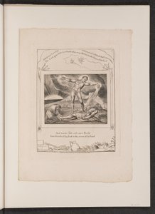 Çıbanlarla Şeytan Cezalandıran İş, 1825. by William Blake