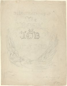 Eyüp Kitabına Oyulmuş Resimlerin Başlık Sayfası için Taslak by William Blake