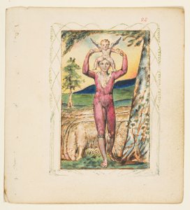 Deneyim Şarkıları: Frontispiece, yak. 1825. by William Blake