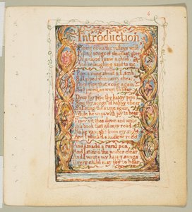 Masumiyet Şarkıları: Giriş, yak. 1825. by William Blake