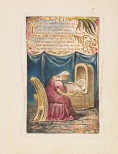 Masumiyet ve Tecrübe Şarkıları: Beşik Şarkısı ikinci plak: Benim için ağladı..., yakl. 1825. by William Blake