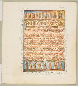 Masumiyet ve Tecrübe Şarkıları: Kutsal Perşembe, ca. 1815. by William Blake