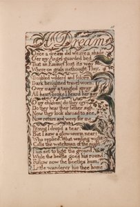 Masumiyet ve Deneyim Şarkıları, Plaka 15, Bir Rüya (Bentley 26) by William Blake