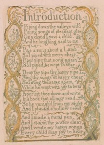Masumiyet ve Deneyim Şarkıları, Plaka 3, "Giriş" (Bentley 4) by William Blake