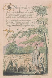 Masumiyet ve Deneyim Şarkıları, Plaka 4, "Çoban" (Bentley 5) by William Blake