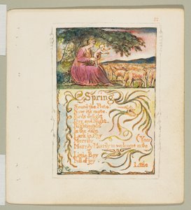 Masumiyet ve Tecrübe Şarkıları: İlkbahar, yak. 1825. by William Blake