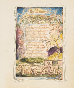 Masumiyet ve Tecrübe Şarkıları: Kuzu, yak. 1825. by William Blake