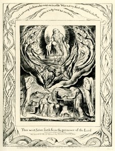William Blake tarafından resmedilen İş Kitabı 2:7 by William Blake