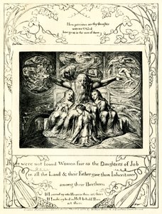 William Blake tarafından resmedilen Eyüp Kitabı 42:15 by William Blake