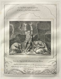 Eyüp Kitabı: No. 8, İçinde doğduğum gün yok olsun by William Blake