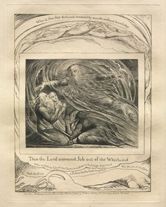 Eyüp Kitabı: Pl. 13 Sonra Rab Eyüp'ü Kasırgadan yanıtladı. by William Blake