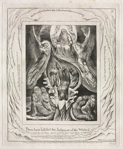 Eyüp Kitabı: Pl. 16, Kötülerin Yargısını yerine getirdin by William Blake