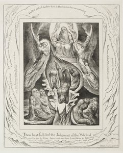 Eyüp Kitabı: Pl. 16 Kötülerin yargısını yerine getirdin, 1825. by William Blake