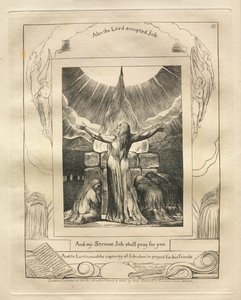 Eyüp Kitabı: Pl. 18 Ve Hizmetçim İşim senin için dua edecek, 1825. by William Blake