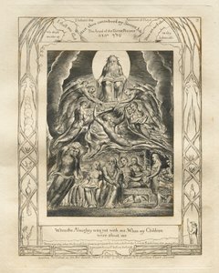 Eyüp Kitabı: Pl. 2, Yüce Allah henüz benimleyken, Çocuklarım / benimleyken by William Blake