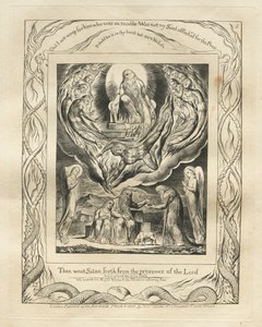 Eyüp Kitabı: Pl. 5 Sonra Şeytan, Rabbin huzurundan çıktı. by William Blake