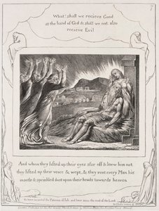 Eyüp Kitabı: Pl. 7 Ve gözlerini kaldırdıklarında by William Blake