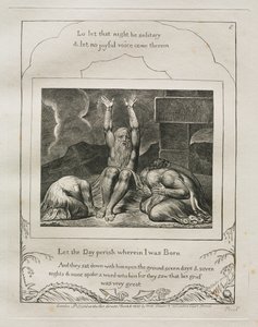 Eyüp Kitabı: Pl. 8 Doğduğum Gün yok olsun by William Blake