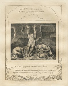 Eyüp Kitabı: Pl. 8 Doğduğum Gün yok olsun by William Blake