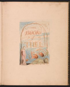 Thel Kitabı, Plaka 2, Başlık Sayfası by William Blake
