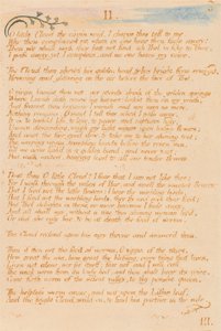 Thel Kitabı, Levha 5, II. , Ey küçük Bulut . . . . by William Blake