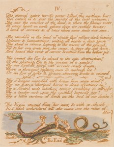 Thel Kitabı, Levha 8, IV. , Sonsuz kapılar . . . . by William Blake