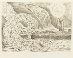 Şehvetlilerin Çemberi: Paolo ve Francesca, 1827. by William Blake