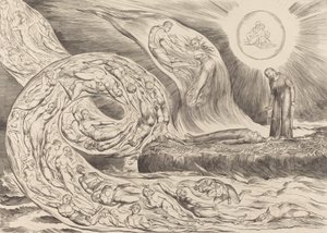 Şehvetlilerin Çemberi: Paolo ve Francesca, 1827. by William Blake