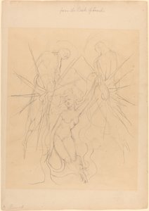 Meleklerin Erkek Kızlarından Birine İnişi by William Blake