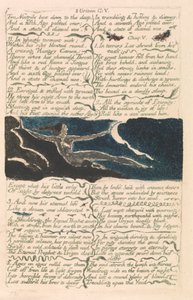 Urizen'in Birinci Kitabı, Levha 11, "Derinlere doğru eğilmiş iki burun deliği..." (Bentley 13) by William Blake