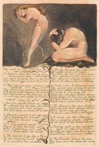 Urizen'in Birinci Kitabı, Levha 17, "Ona Merhamet dediler ve kaçtılar..." (Bentley 19) by William Blake