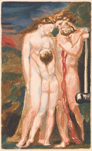 Urizen'in İlk Kitabı, Levha 18 (Bentley 21) by William Blake