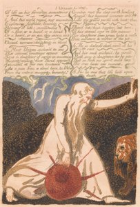 Urizen'in Birinci Kitabı, Levha 20, "Hayatın terk ettiği dağların . . . . " (Bentley 23) by William Blake