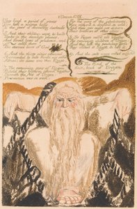 Urizen'in Birinci Kitabı, Levha 25, "Yıllarca bir süre yaşadılar . . . " (Bentley 28) by William Blake