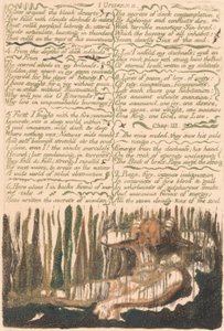 Urizen'in Birinci Kitabı, Levha 4, "Kasvetli çöllerde toplanma..." (Bentley 4) by William Blake