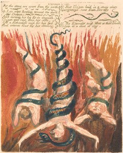 Urizen'in Birinci Kitabı, Levha 7, "Yıldızlar dünyadan nasıl ayrıysa... (Bentley 6) by William Blake