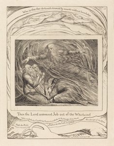 Lord, Kasırgadan Çıkan İşe Cevap Veriyor, 1825. by William Blake