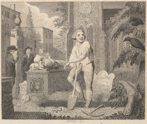 Kuzgunlar, Sexton ve Toprak Solucanı by William Blake