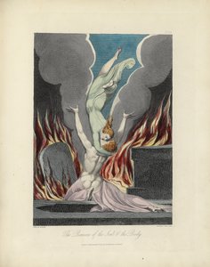 Ruh ve Bedenin Yeniden Birleşmesi, Louis Schiavonetti tarafından kazınmış Robert Blair tarafından "Mezar" dan illüstrasyon by William Blake