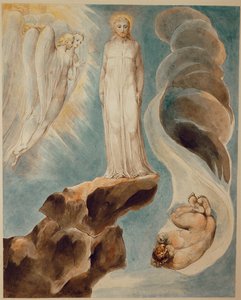 The Third Temptation (kağıt üzerine suluboya) by William Blake