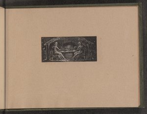 Thenot ve Colinet Akşam Yemeklerini Yiyorlar, 1821. by William Blake