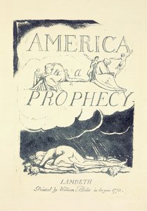 "Amerika, Bir Kehanet"ten başlık sayfası, 1790