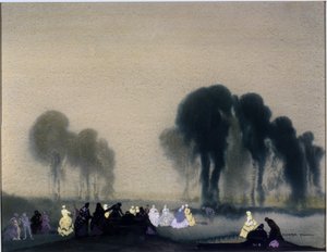 Moonlight Revels, c.1924 (kağıt üzerinde w/c)