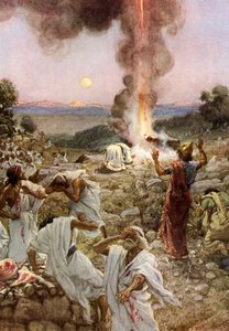 Elijah s sacrifice at Mount Carmel - Bible by William Brassey Hole