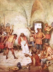 İsa, Romalı askerler tarafından alay edildi by William Brassey Hole
