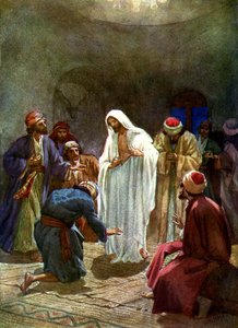 Jesus shows the disciples his wounds - Bible by William Brassey Hole